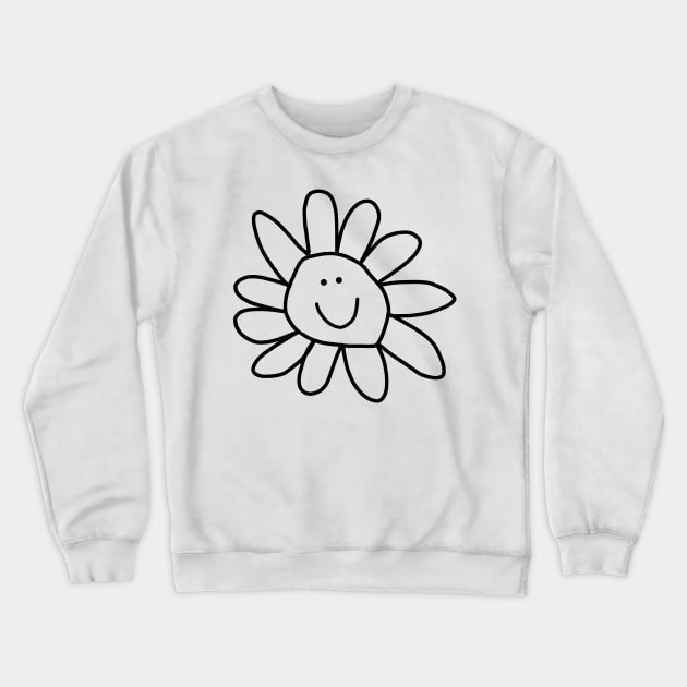 Daisy Doodle Flower Crewneck Sweatshirt by ellenhenryart